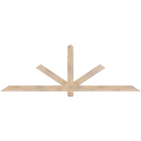 Ekena Millwork Kennewick Smooth Timber Gable Bracket, Douglas Fir, 84"W x 28"H x 1 1/2"D x 3 1/2"F, 8/12 Pitch GBW084X28X0204KEN00SDF